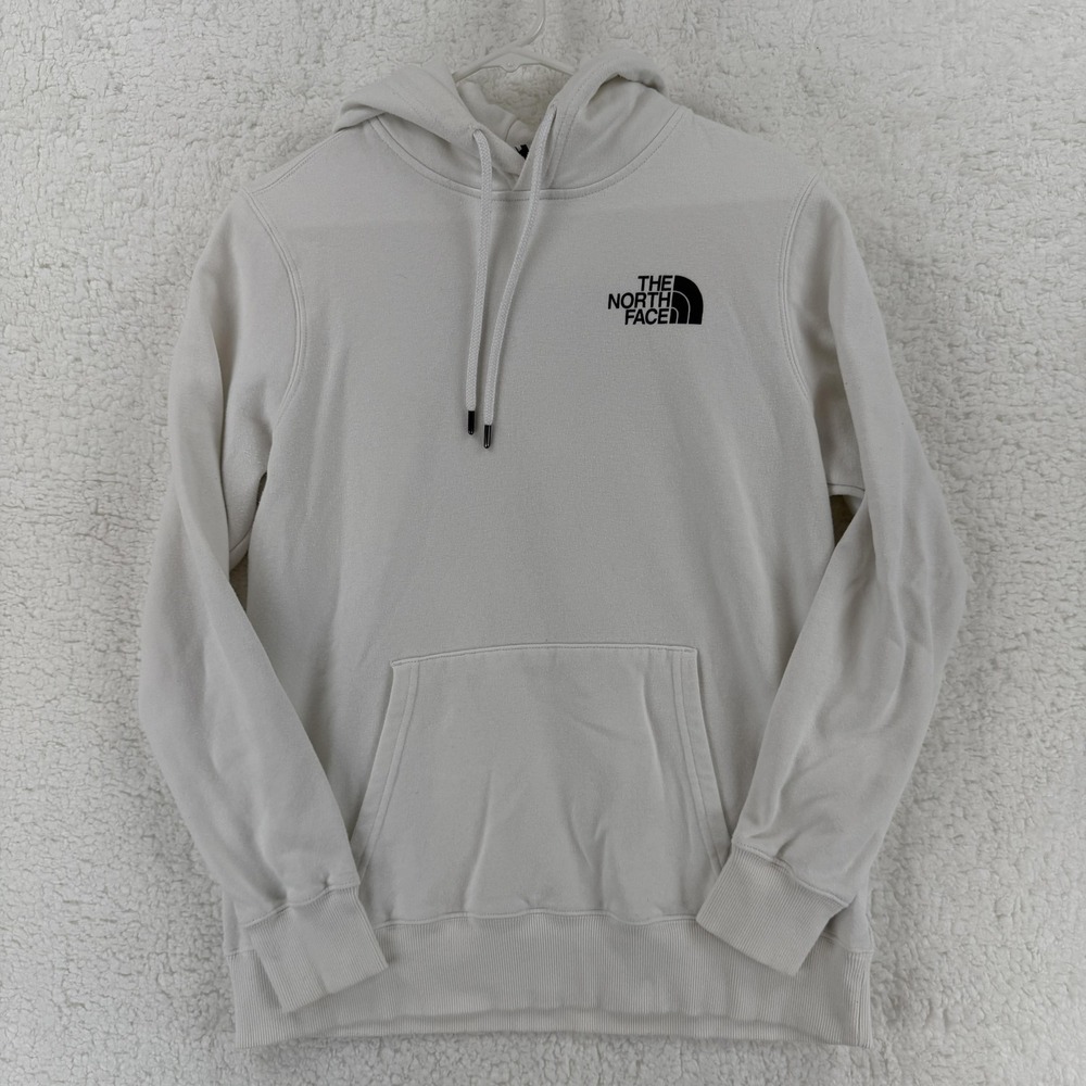 The North Face Womens White Camo Back Logo Pullover Hoodie Sweatshirt Medium‎
